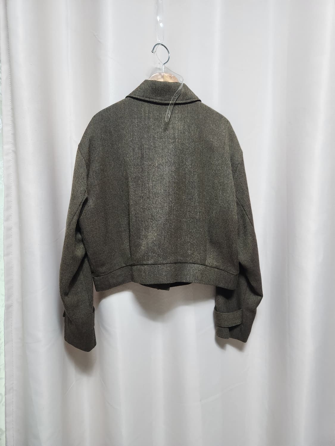 미착용급 Hier 헤링본 울(100%)크롭 자켓 상품이미지2