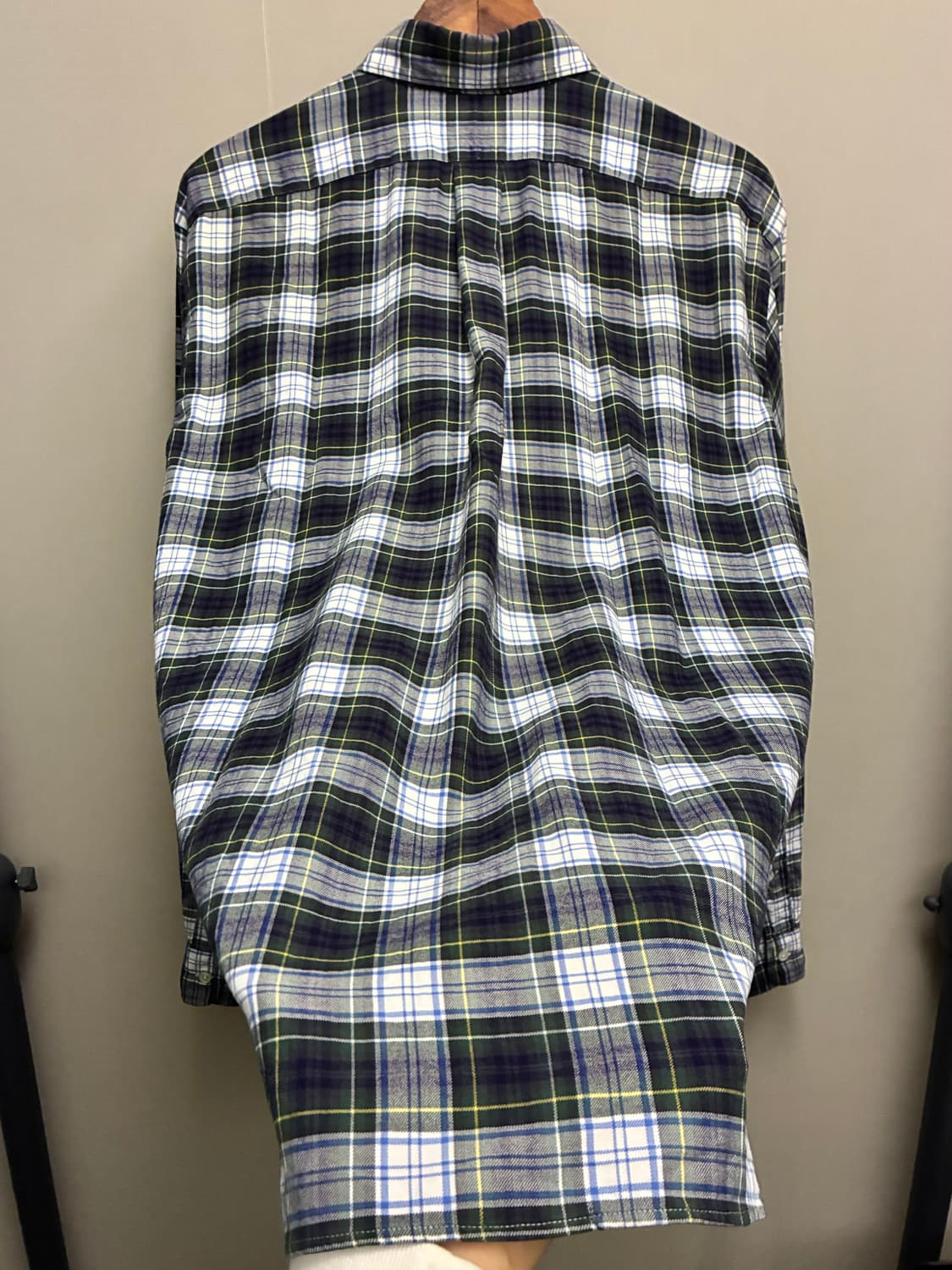 (M~L)POLO 폴로랄프로렌 클래식 그린 타탄체크 버튼다운 셔츠 상품이미지7