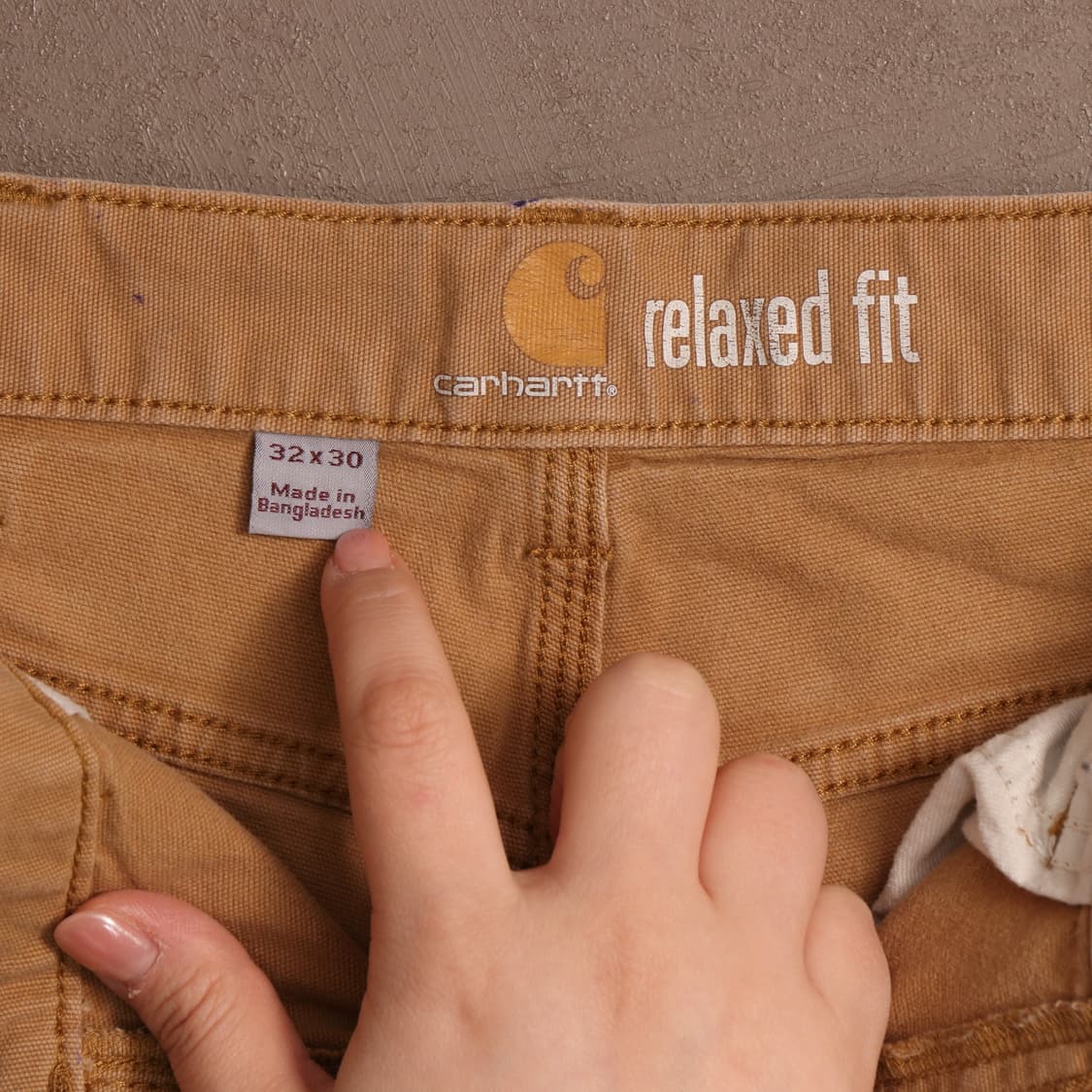 칼하트 헤비코튼 워크팬츠 A1823 상품이미지4