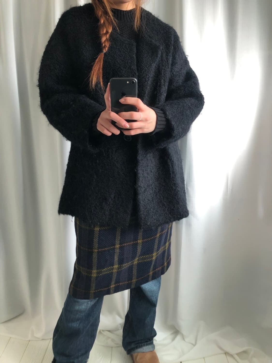 547. black soft midi hoodie coat 상품이미지2