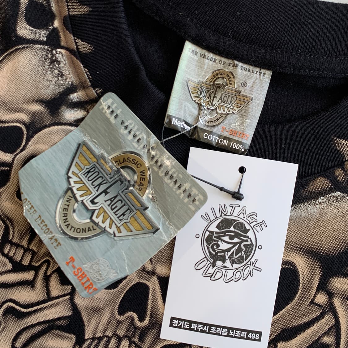 ROCK EAGLE 스컬 프린트 반팔 티셔츠 1691 상품이미지5