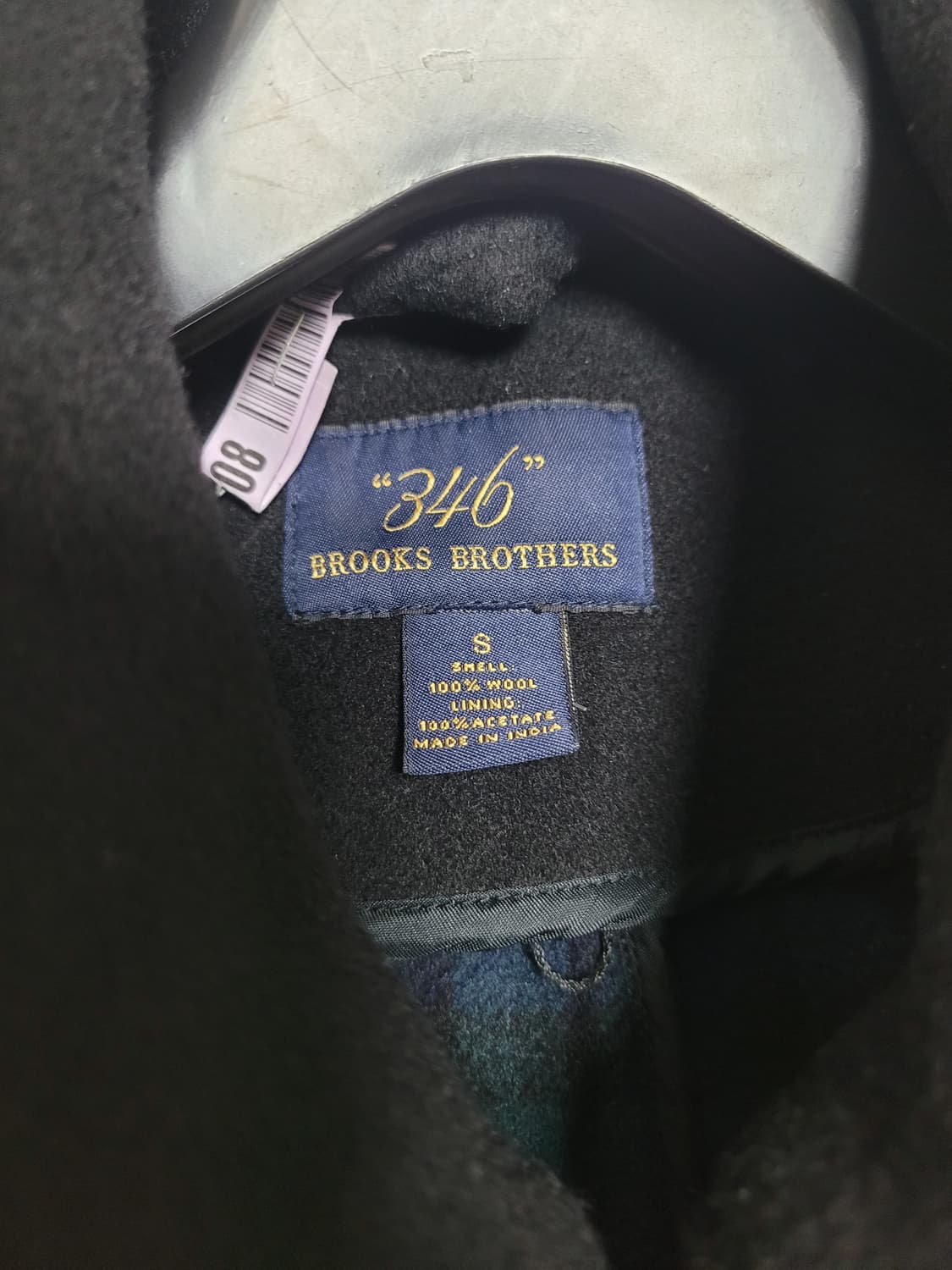 브룩스 브라더스 울 더블코트 블랙 95 (s) 상품이미지6