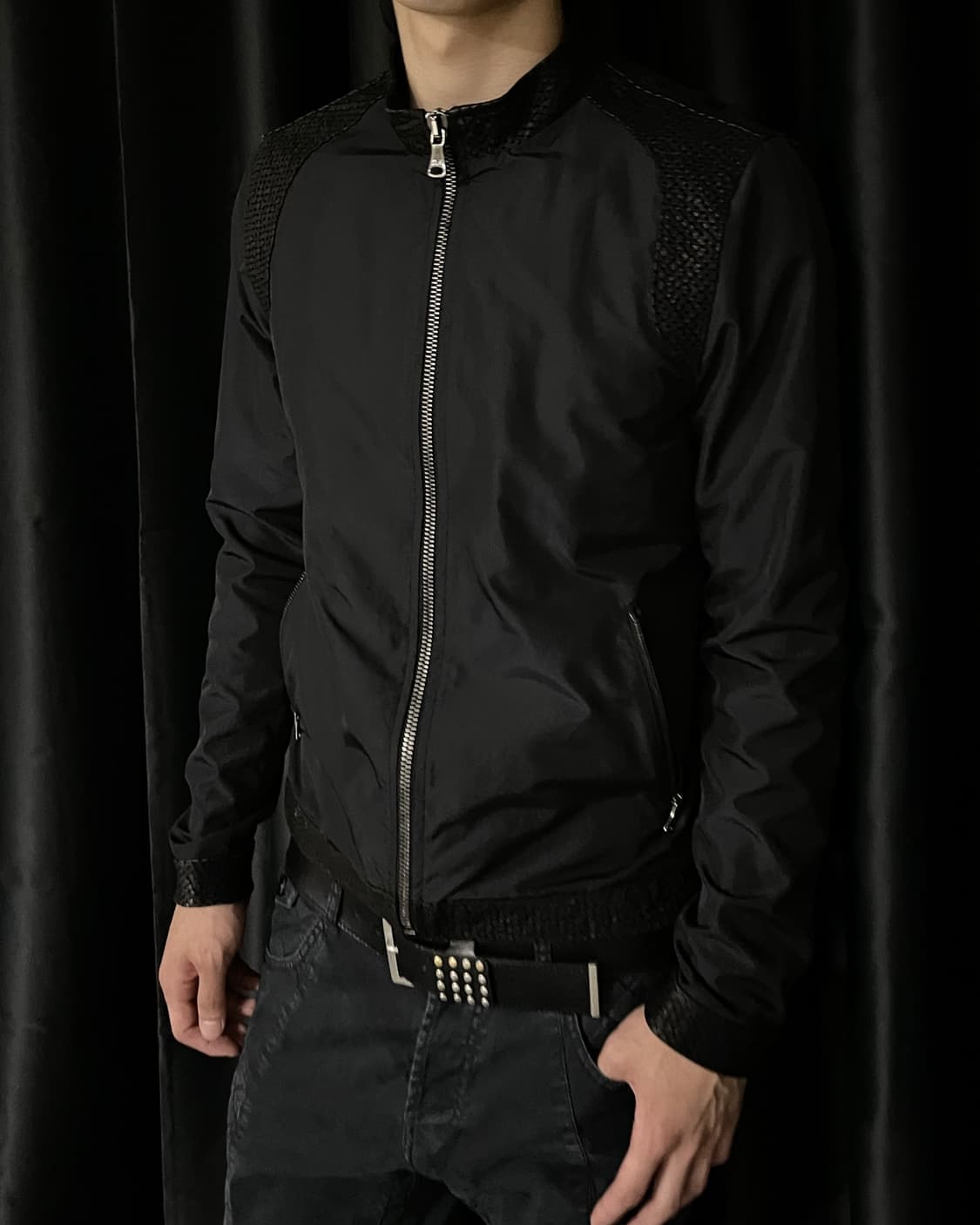 Daniele Alessandrini Nylon/Leather Jk 상품이미지1