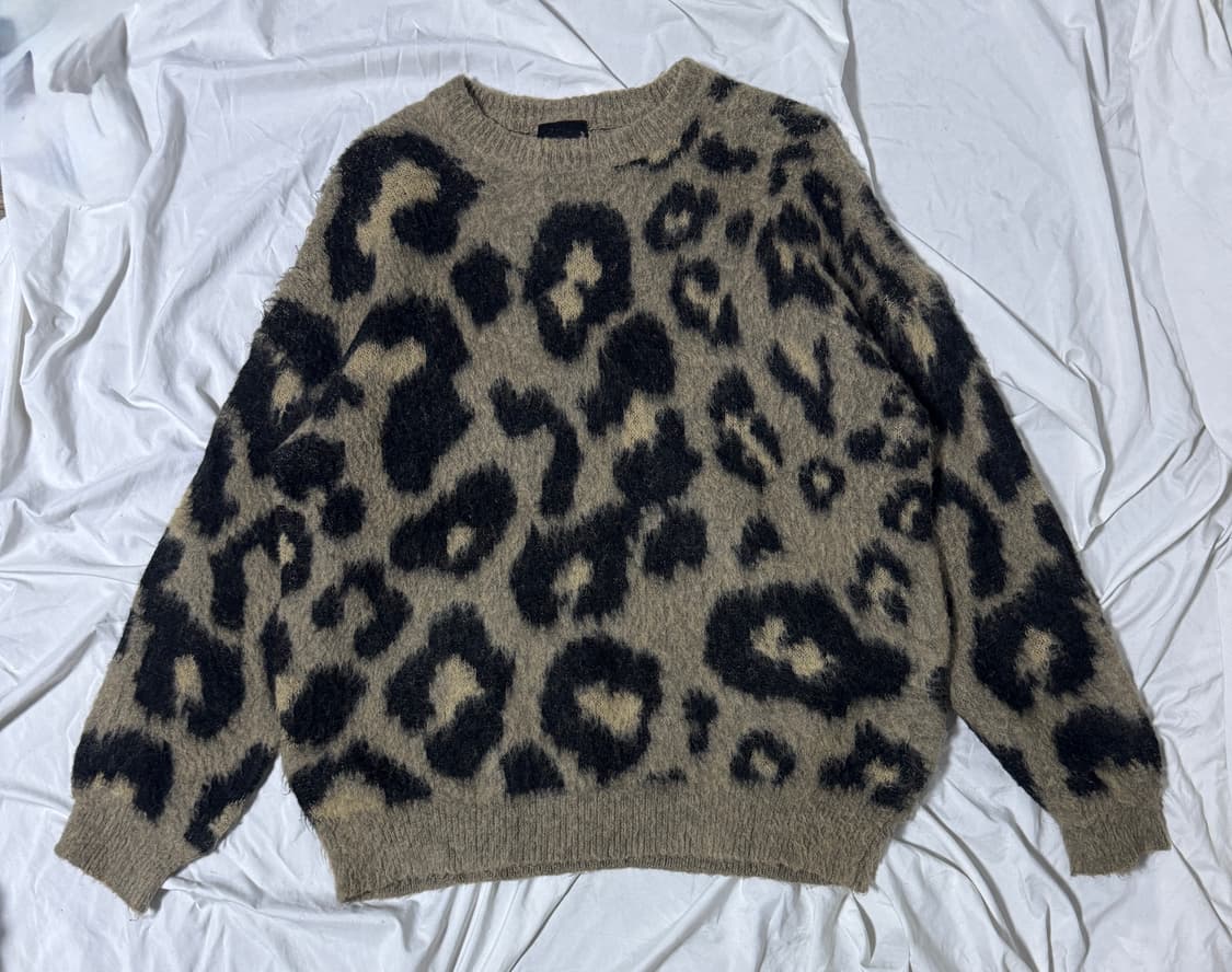 Rose bud 레오파드 알파카 니트 상품이미지1