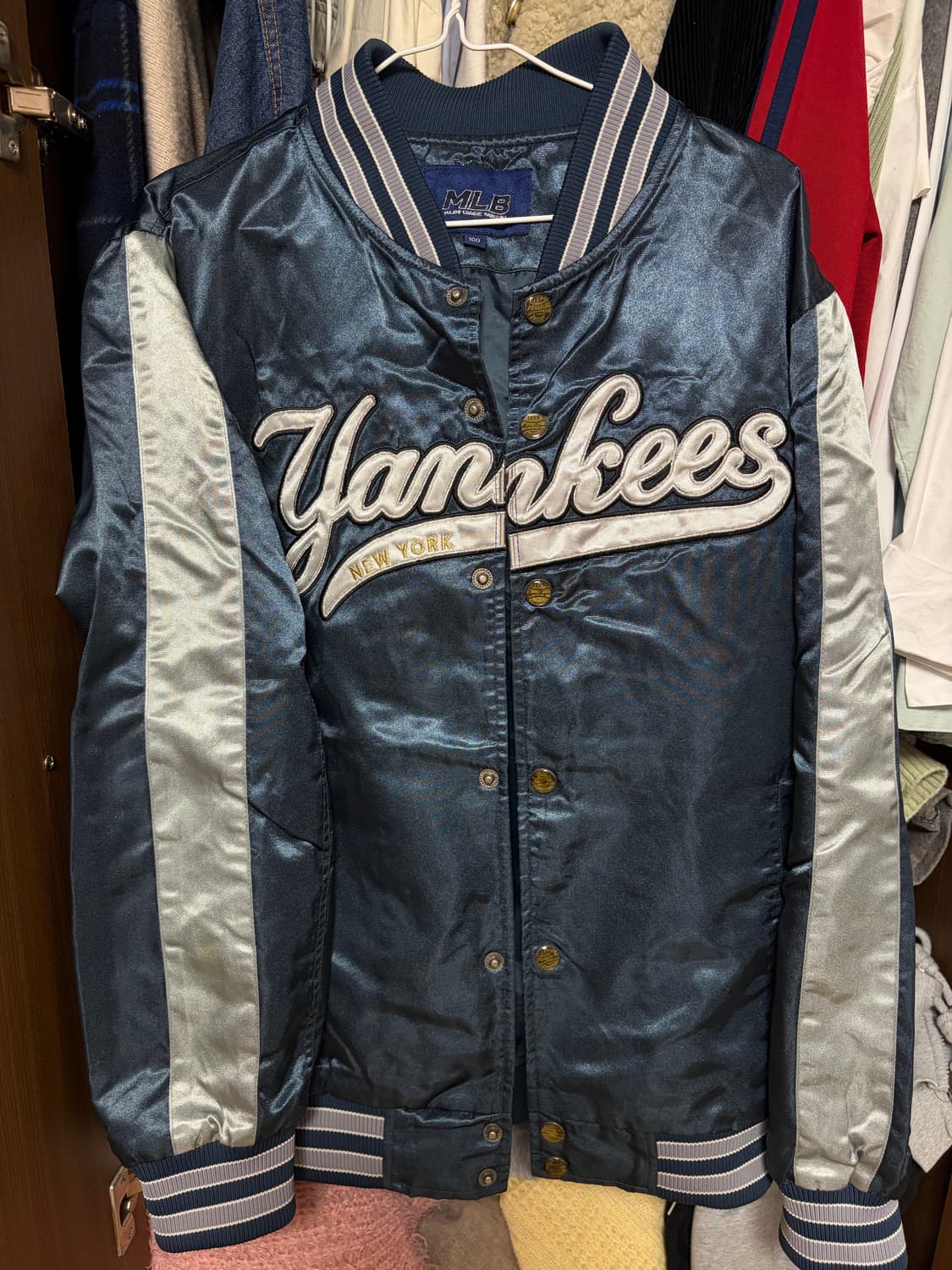 mlb 양키스 새틴 바시티 자켓 100 상품이미지1