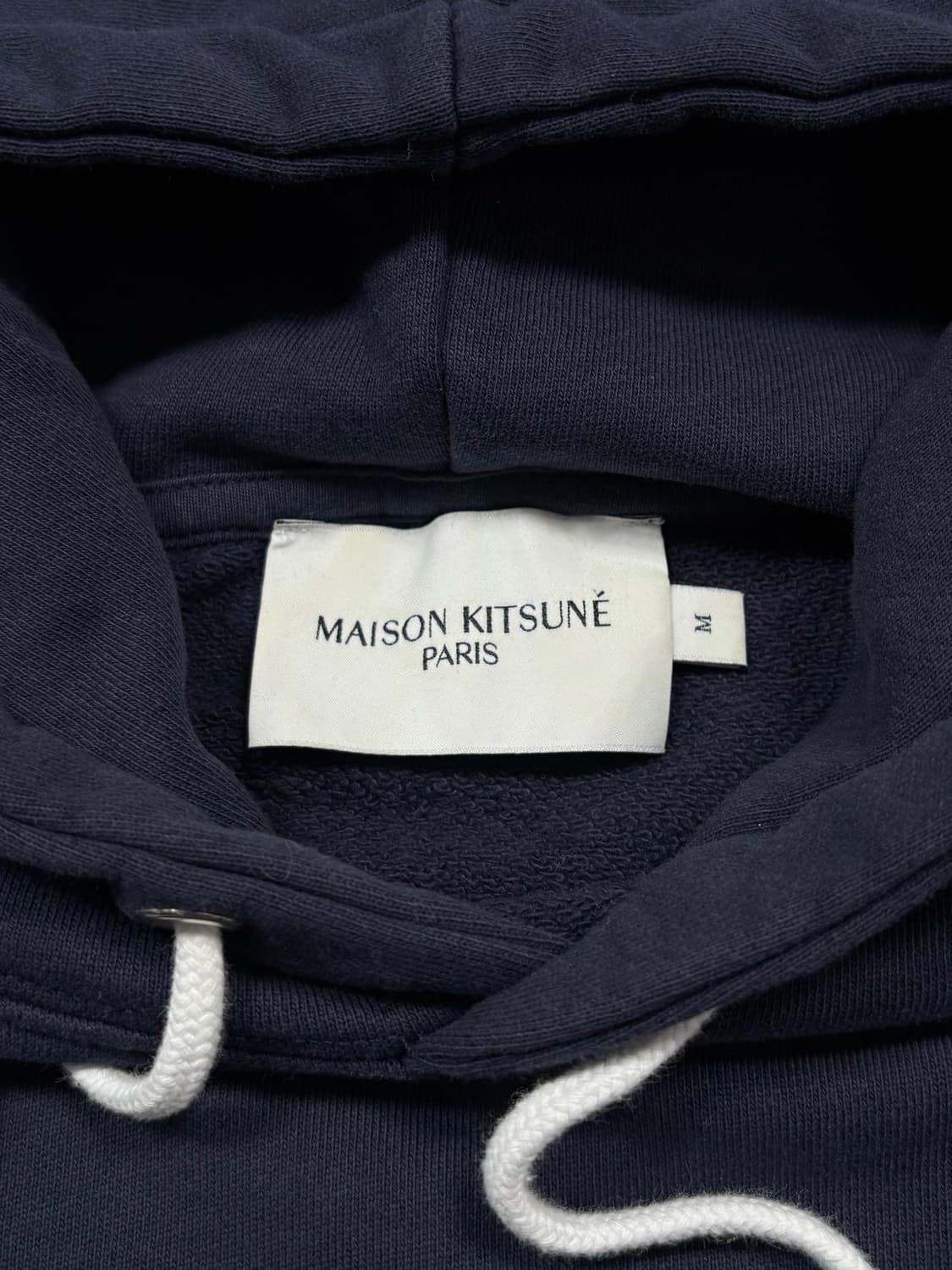 메종키츠네 폭스헤드 네이비 후드티  상품이미지5