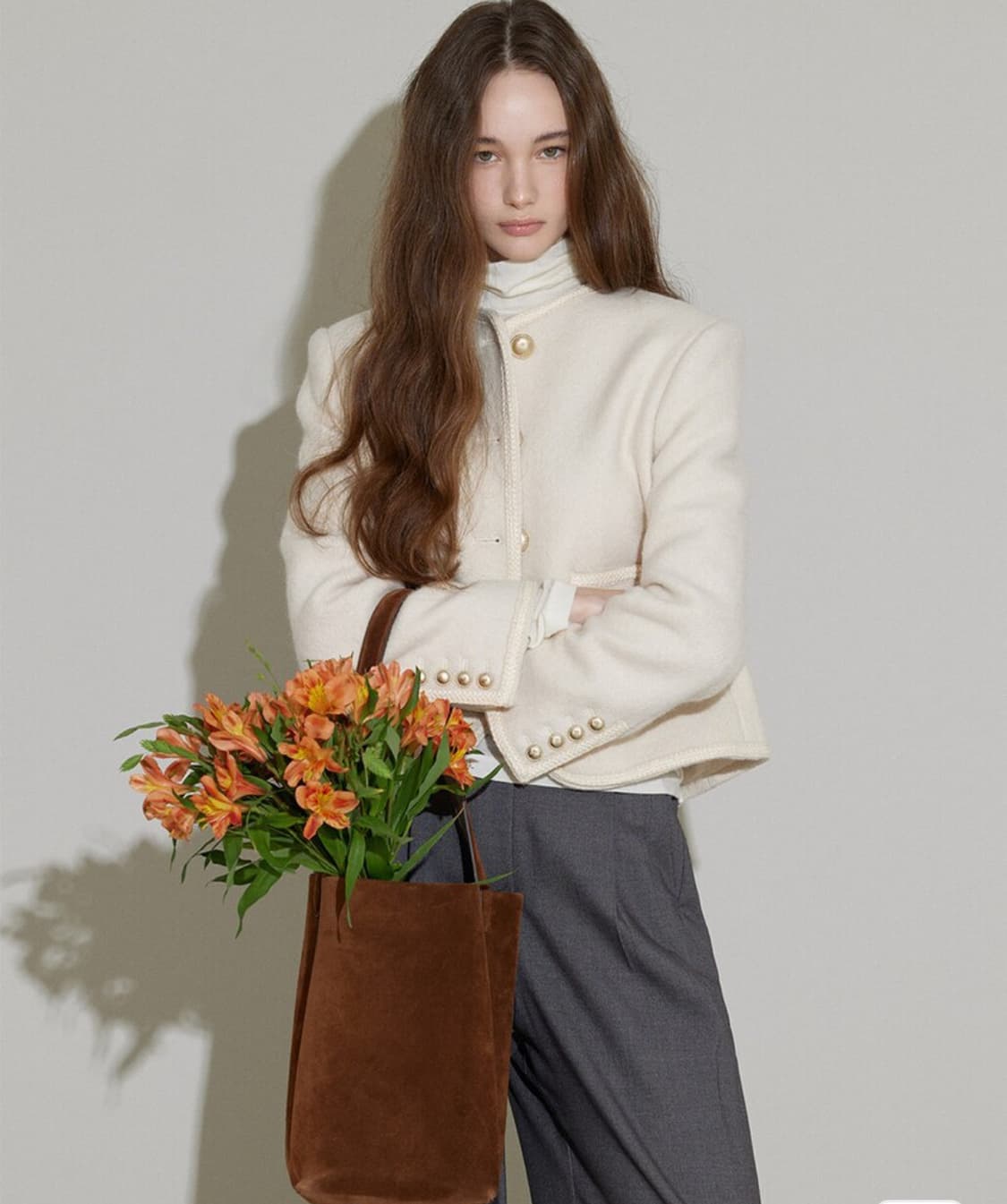 오디에스 BRITISH TWEED JACKET (IVORY) 상품이미지2