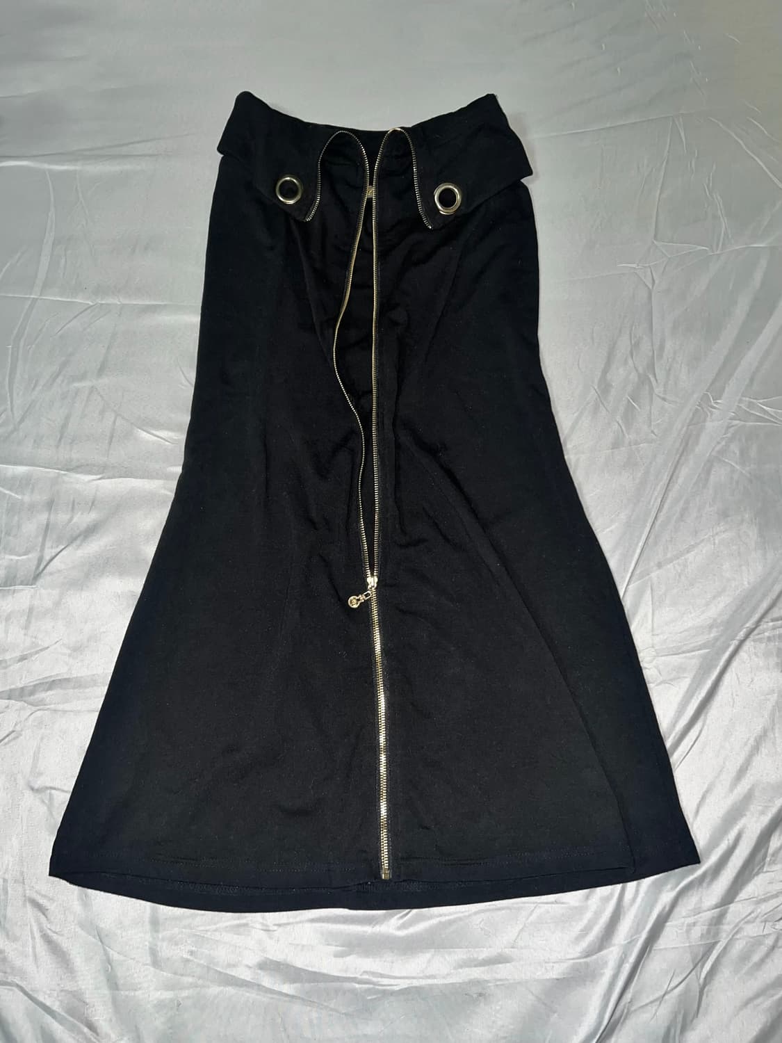 ✨vintage black zipper long skirt punk✨ 상품이미지1
