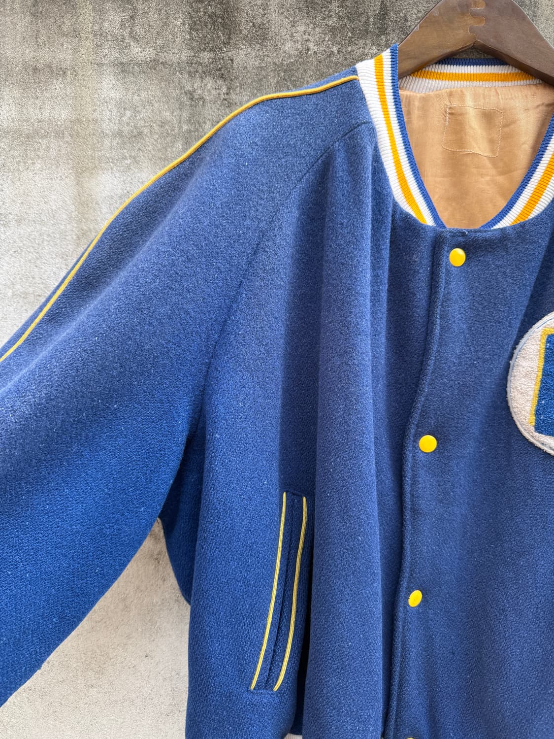 60s 빈티지 울 바시티 자켓 XL 상품이미지7