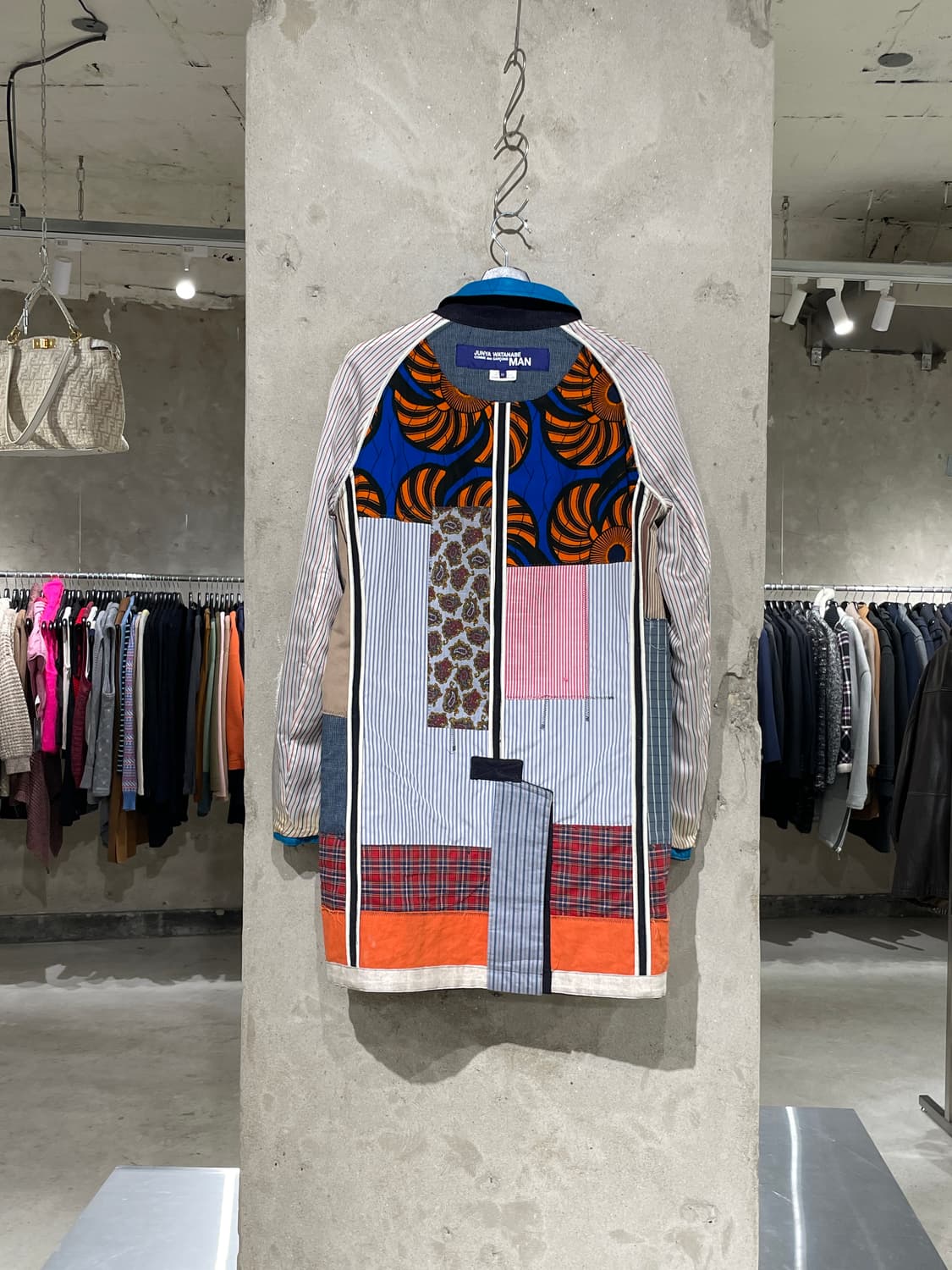 준야 와타나베 맨 패치워크 리버시블 카라넥 숏 코트 상품이미지7