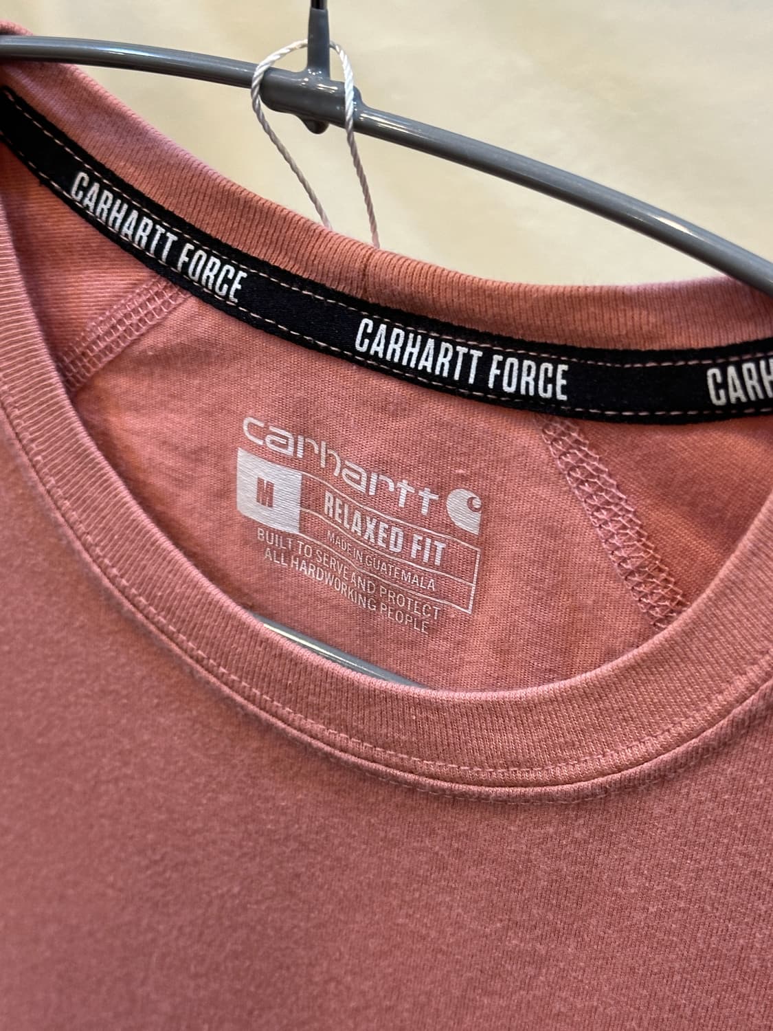 칼하트 포켓 반팔 티셔츠 인디핑크 M 상품이미지3