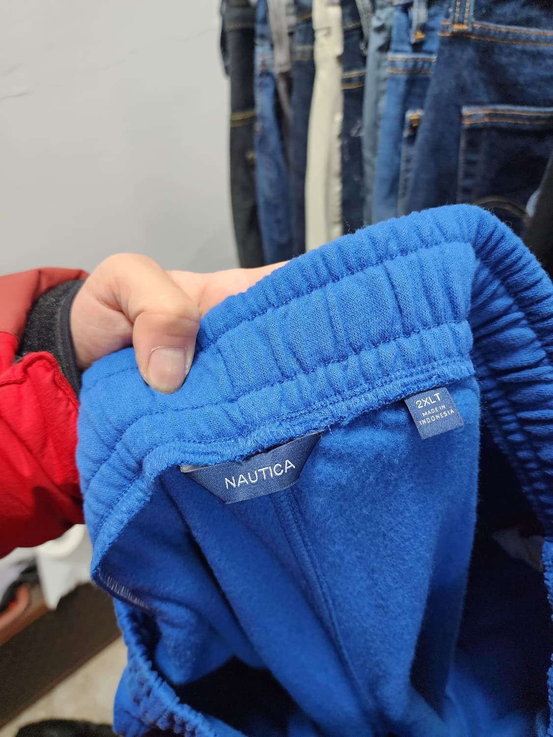 (새상품) 노티카 빅사이즈 블루 기모 스웻팬츠 XXL 상품이미지7