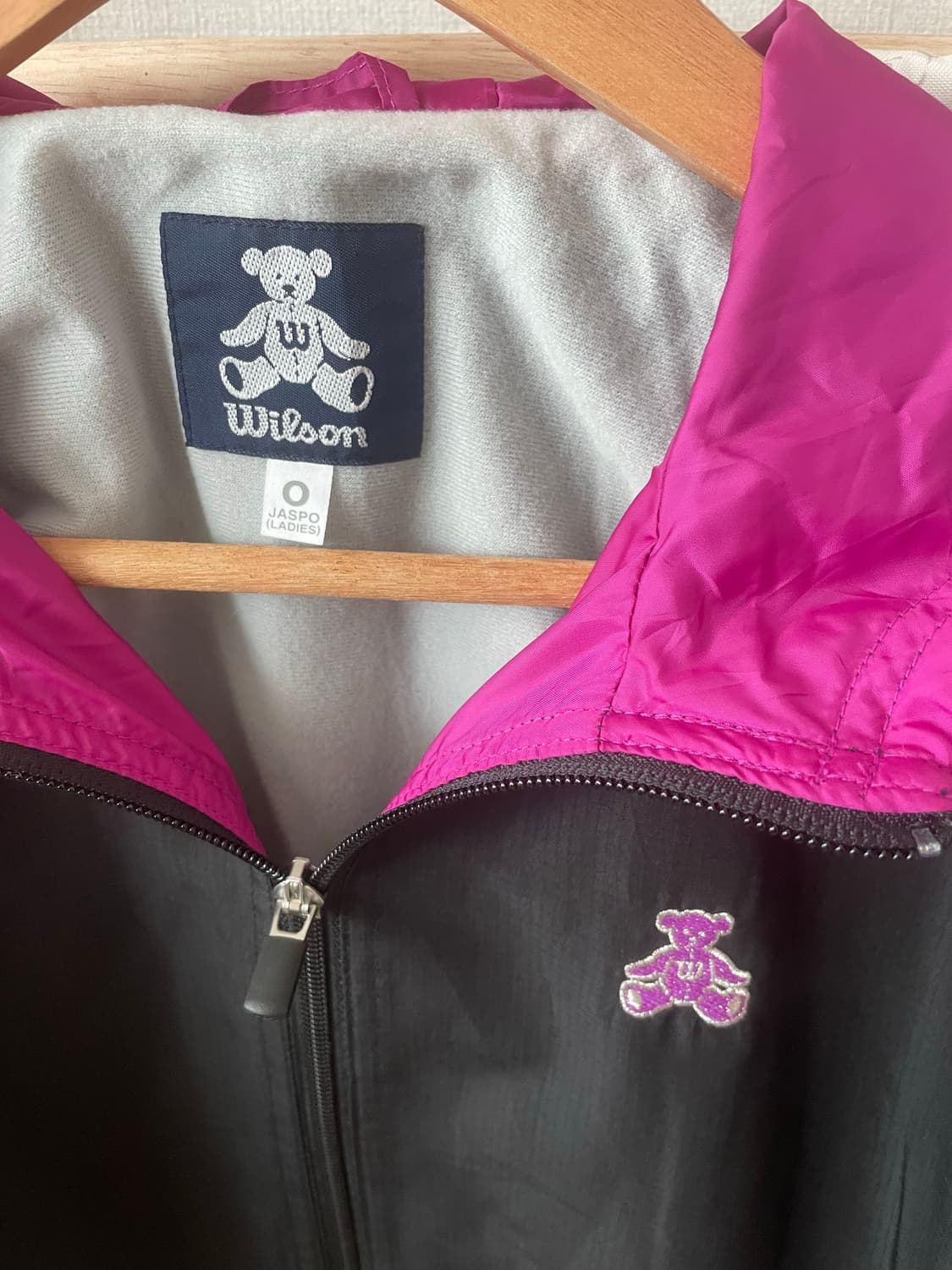 모리걸 빈티지 곰돌이 바람막이 💜🐻 상품이미지2