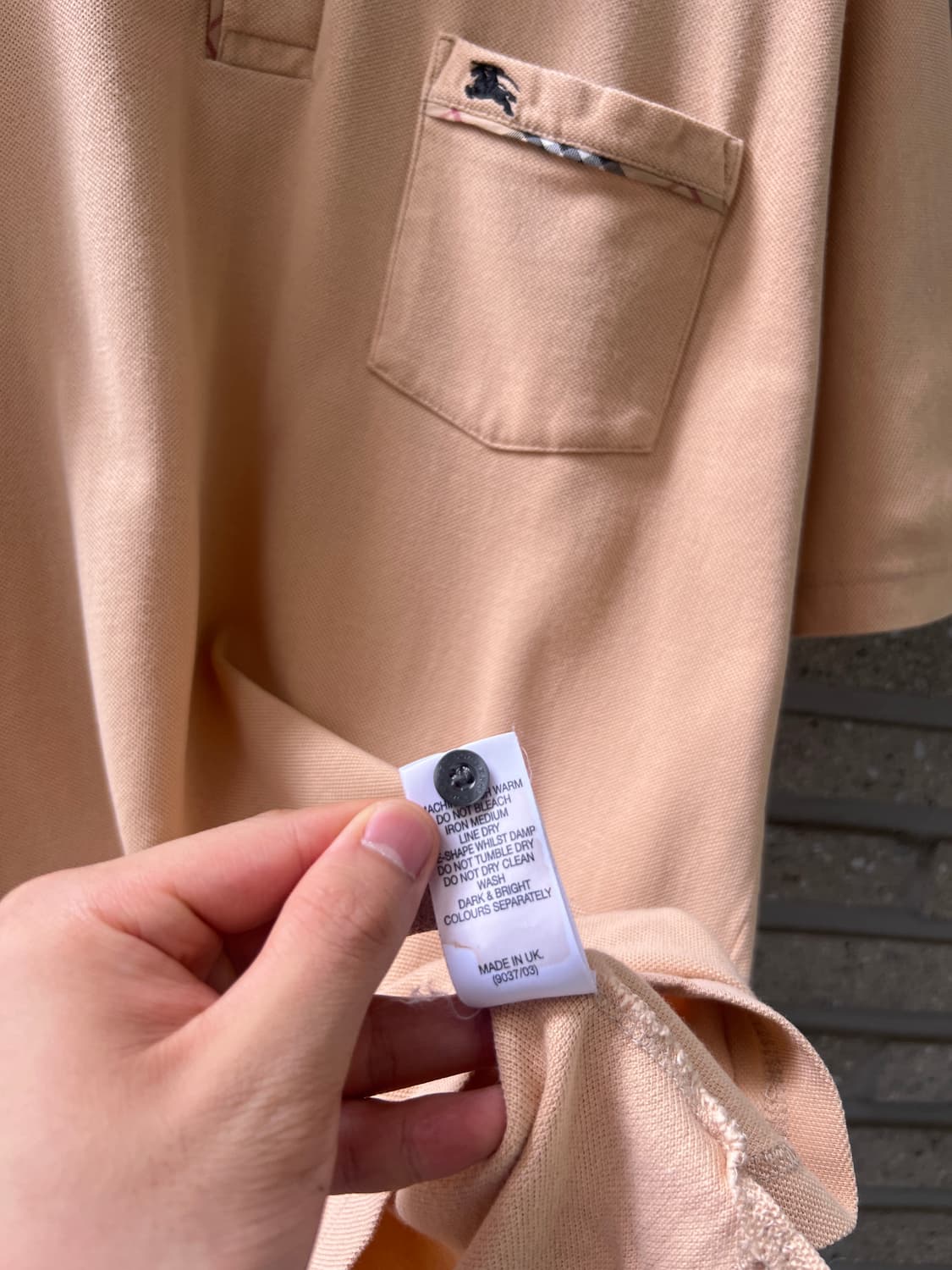 [M]BURBERRY 버버리 포켓 로고 디테일 PK 티셔츠 상품이미지5