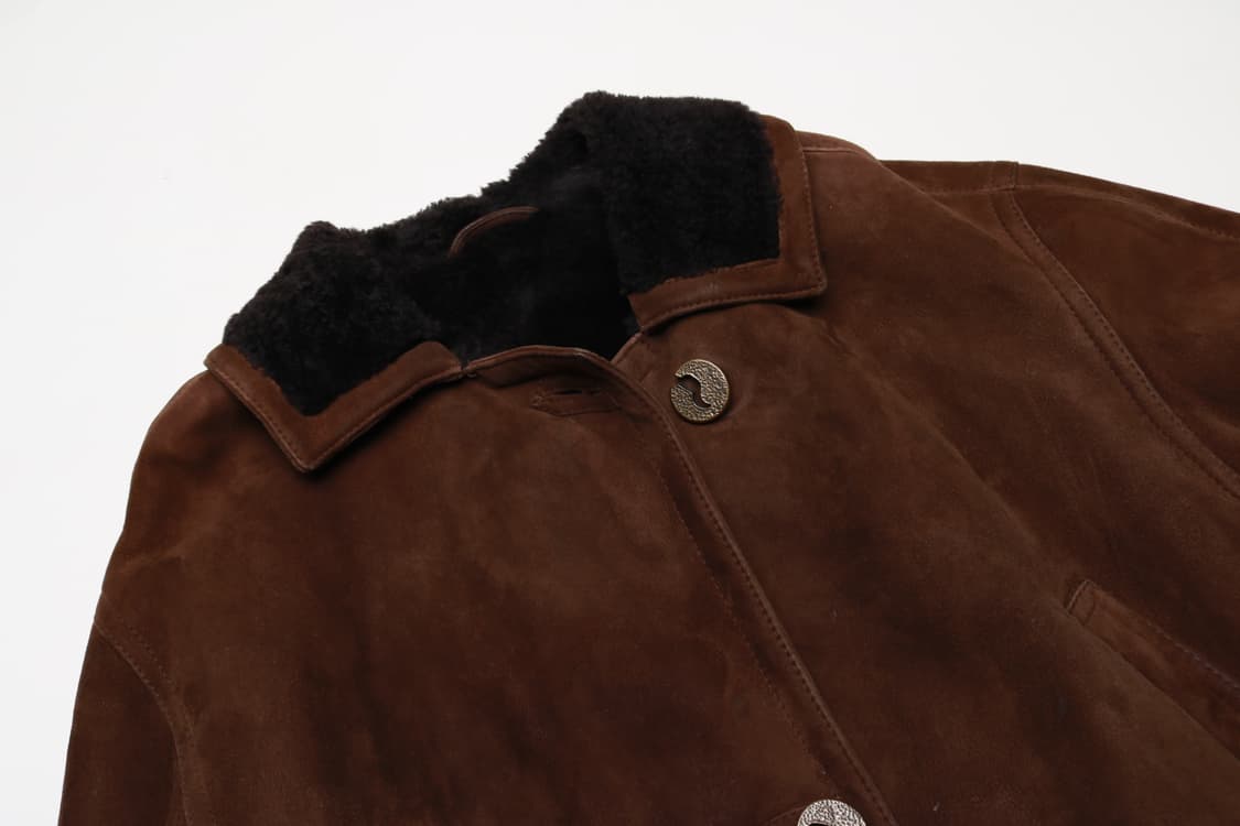 [여성 XL] 빈티지 프랑스 양가죽 시어링 무스탕 자켓 상품이미지6