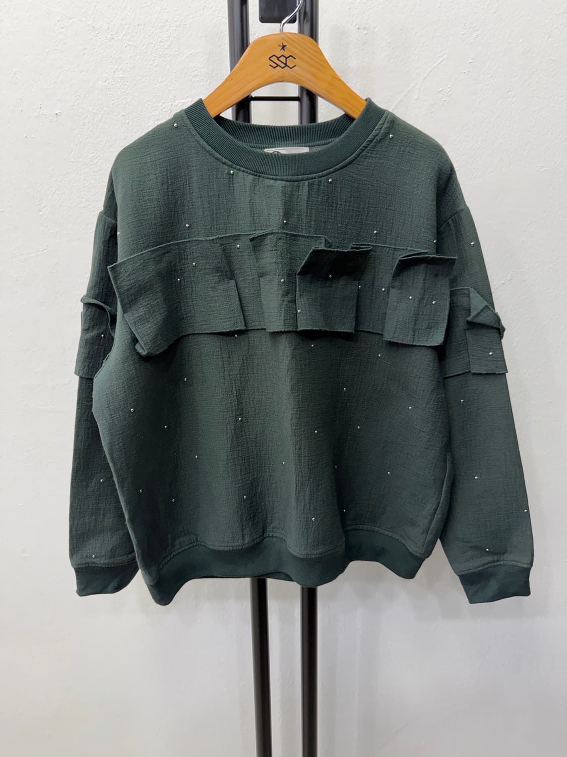 정품) 랑방 한섬 핀턱 포인트 오버핏 맨투맨 S 상품이미지1