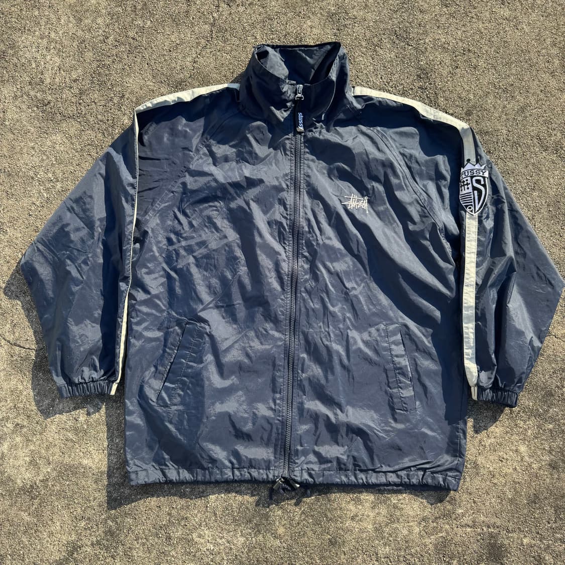 [L] 00s Stussy 스투시 나일론 바람막이 자켓 상품이미지1