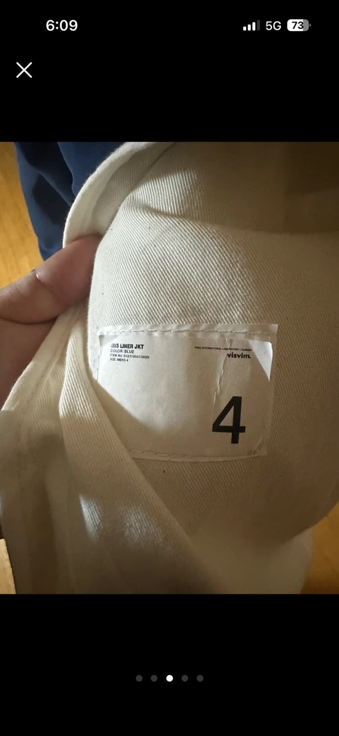 23ss비즈빔 Visvim Iris Liner JKT 블루 사이즈 4 상품이미지3