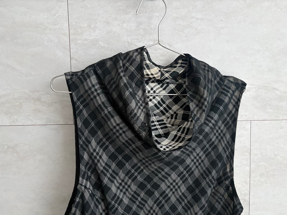 check drape top 상품이미지2