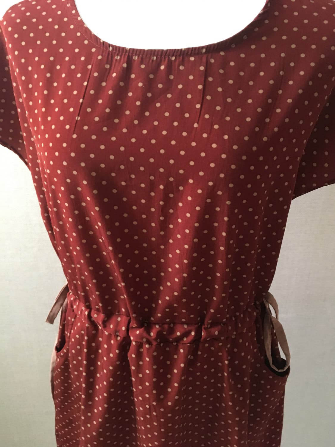 빈티지 레드도트원피스 상품이미지3