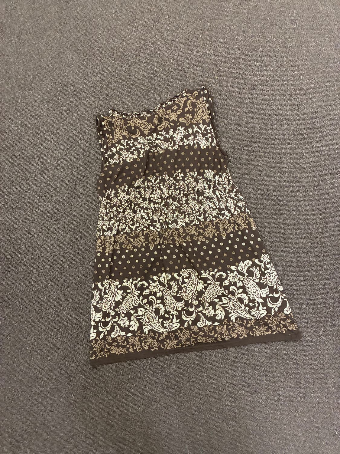 M)Japanese vintage 여성 페이즐리 패턴 슬리브리스 상품이미지7