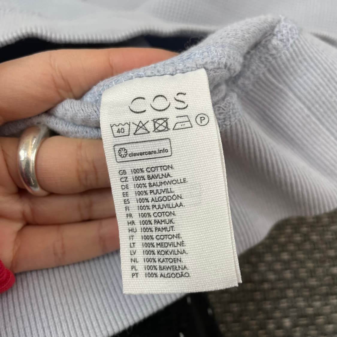 코스 스카이블루 와플 짜임 긴팔 니트 상품이미지8