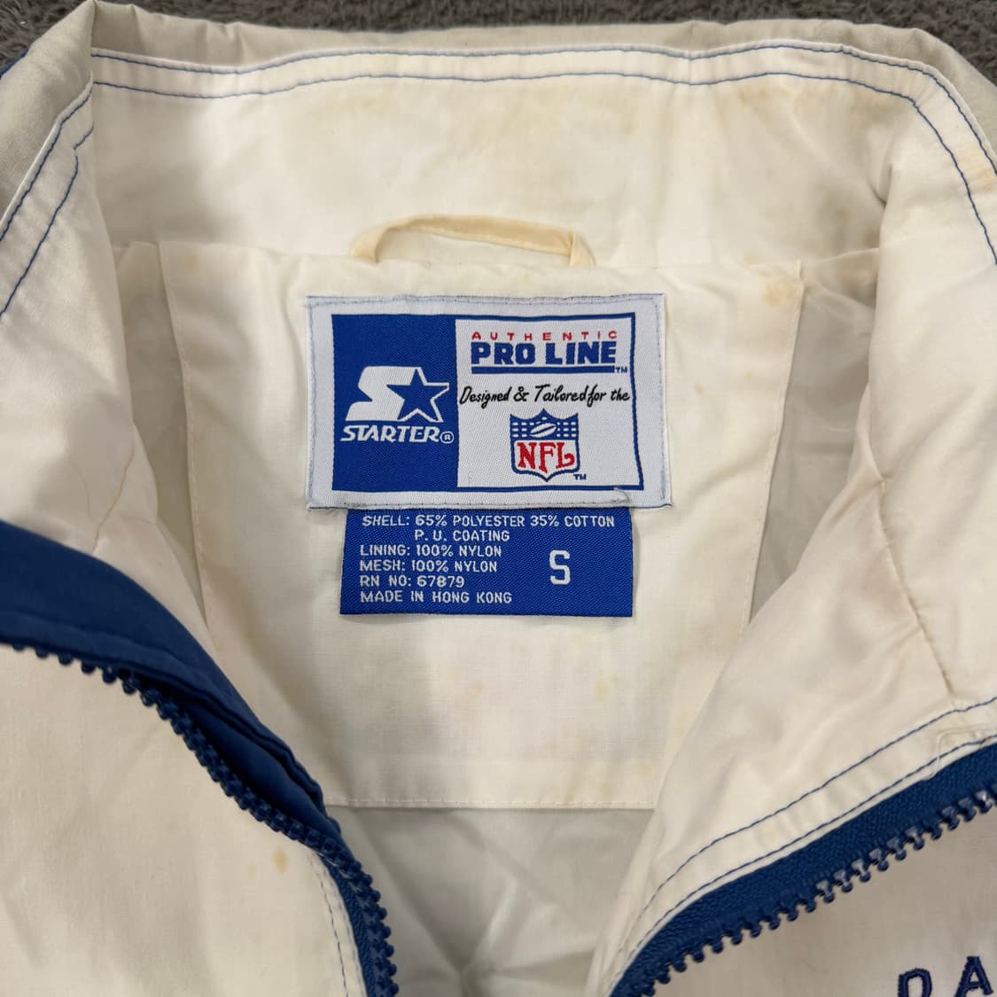 [정품/S] 스타터 NFL 프로라인 카우보이스 바람막이 아노락 웜업 상품이미지5