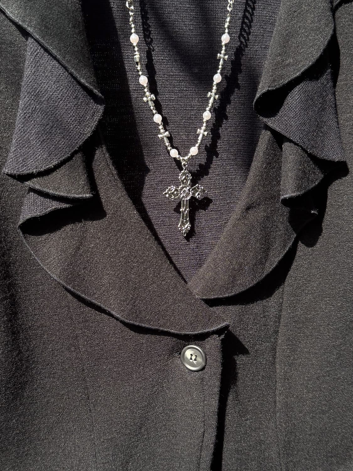 One Button Ruffled Collar Jacket 0152 상품이미지4