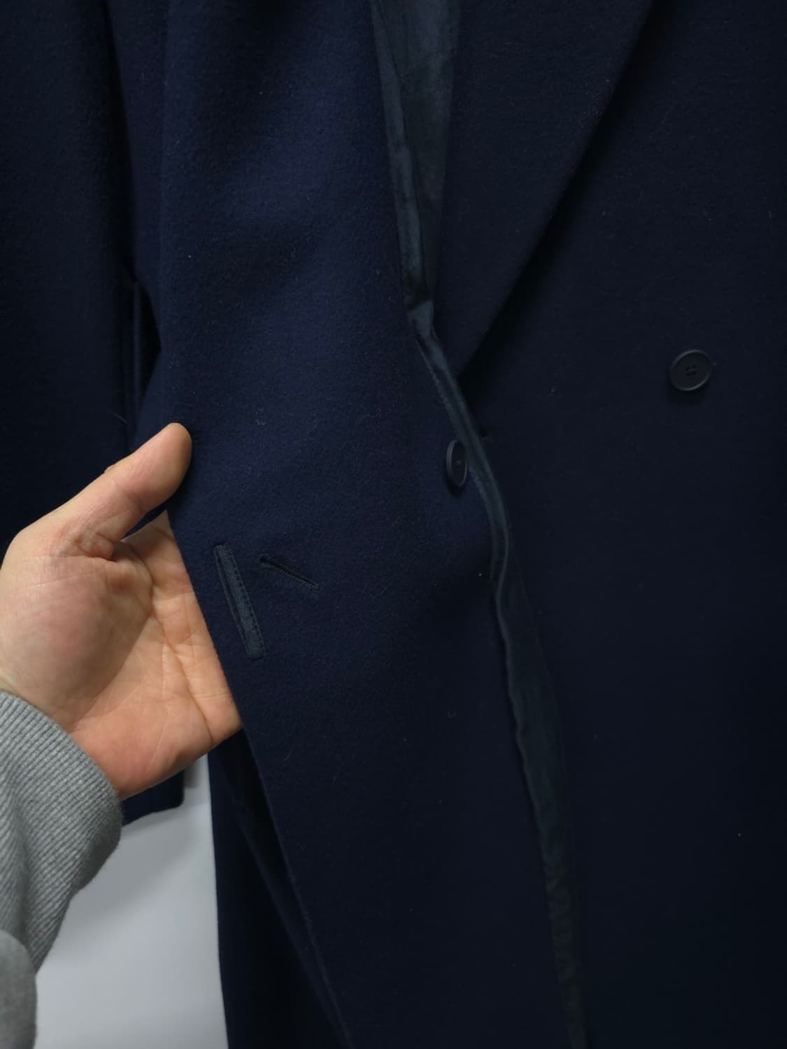 새상품급! 마시모두띠 여성 이탈리안 패브릭 벨티드 울 코트(66) 상품이미지6