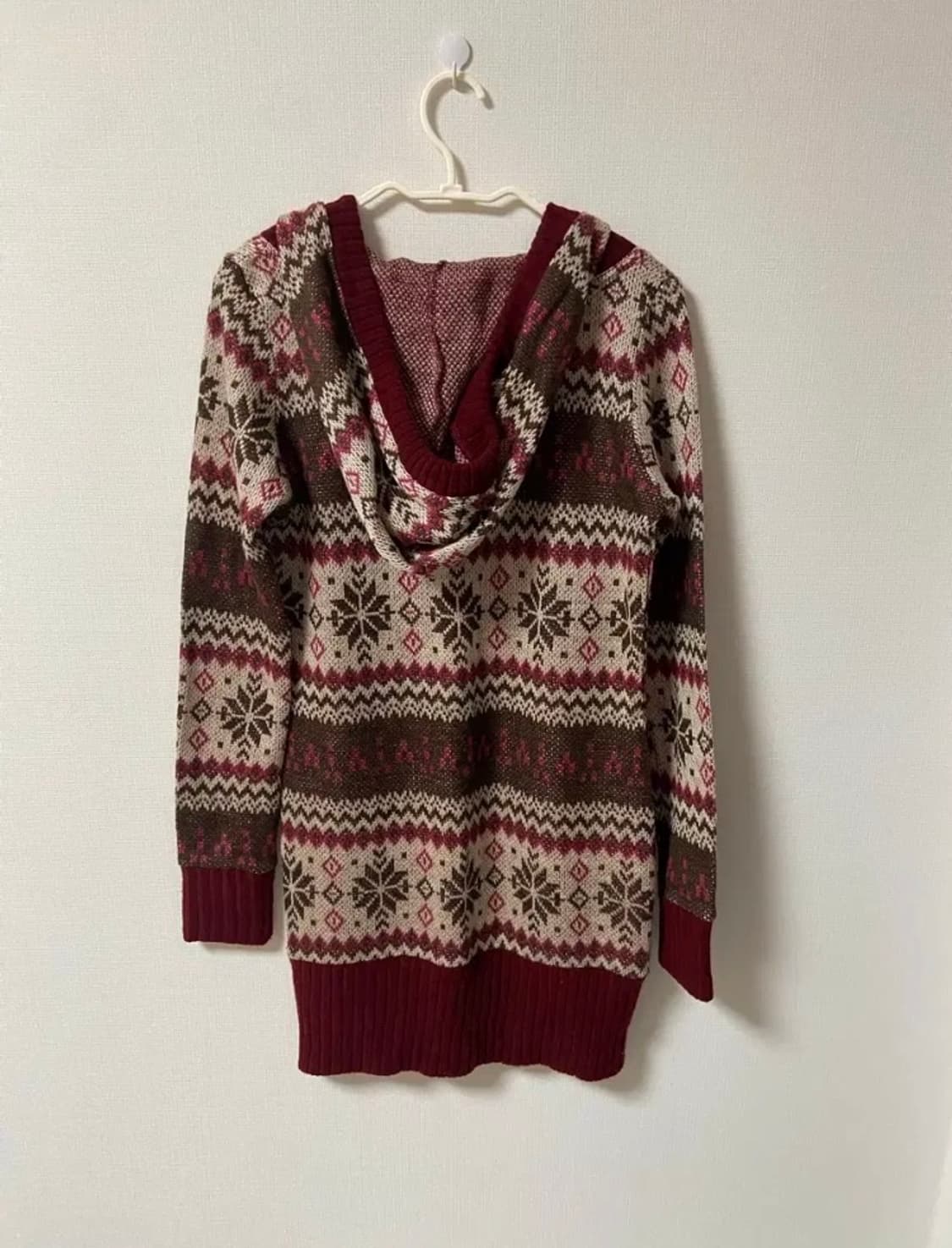 일본 빈티지 라떼히메오네갸루 모리걸 보헤미안 니트 후드티 상품이미지5