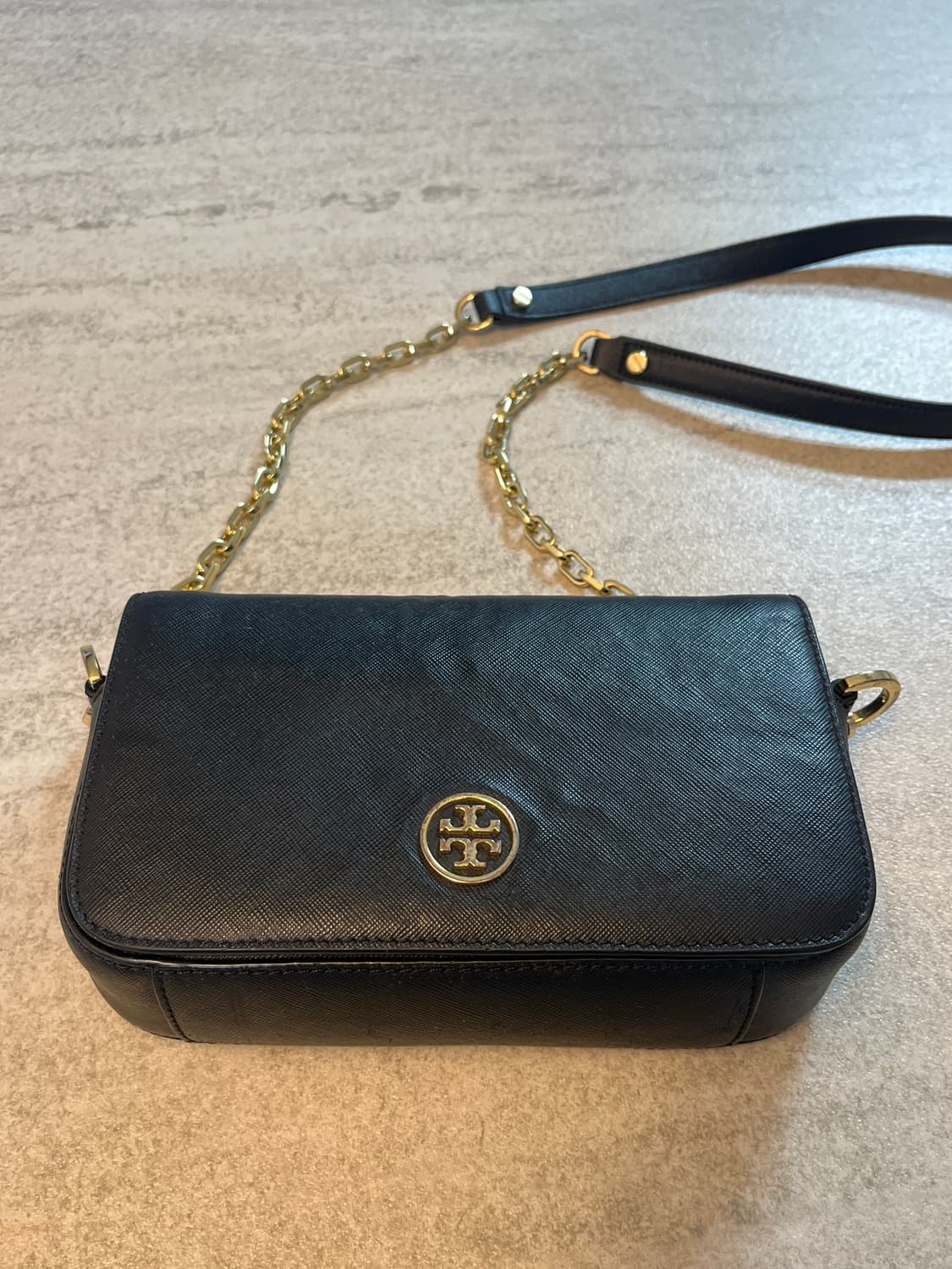 토리버치 로빈슨 체인 미니 블랙 크로스백 상품이미지1