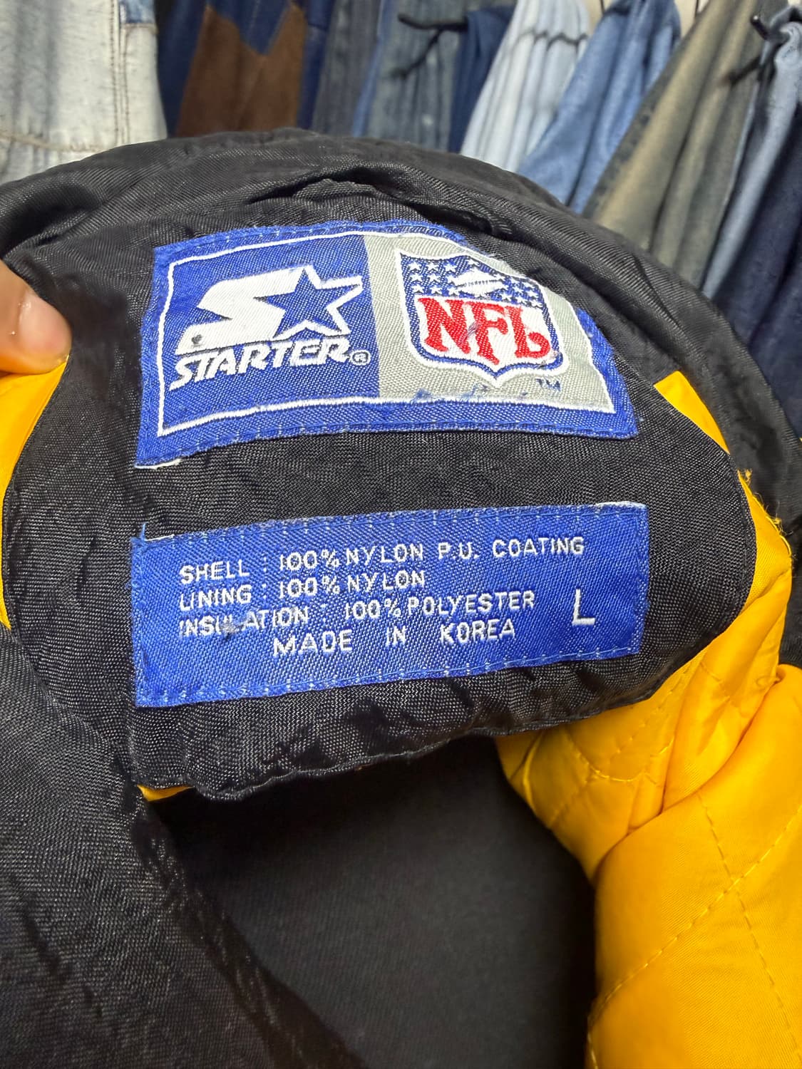 [L] 스타터 NFL 피츠버그 스틸러스 아노락 패딩 상품이미지7
