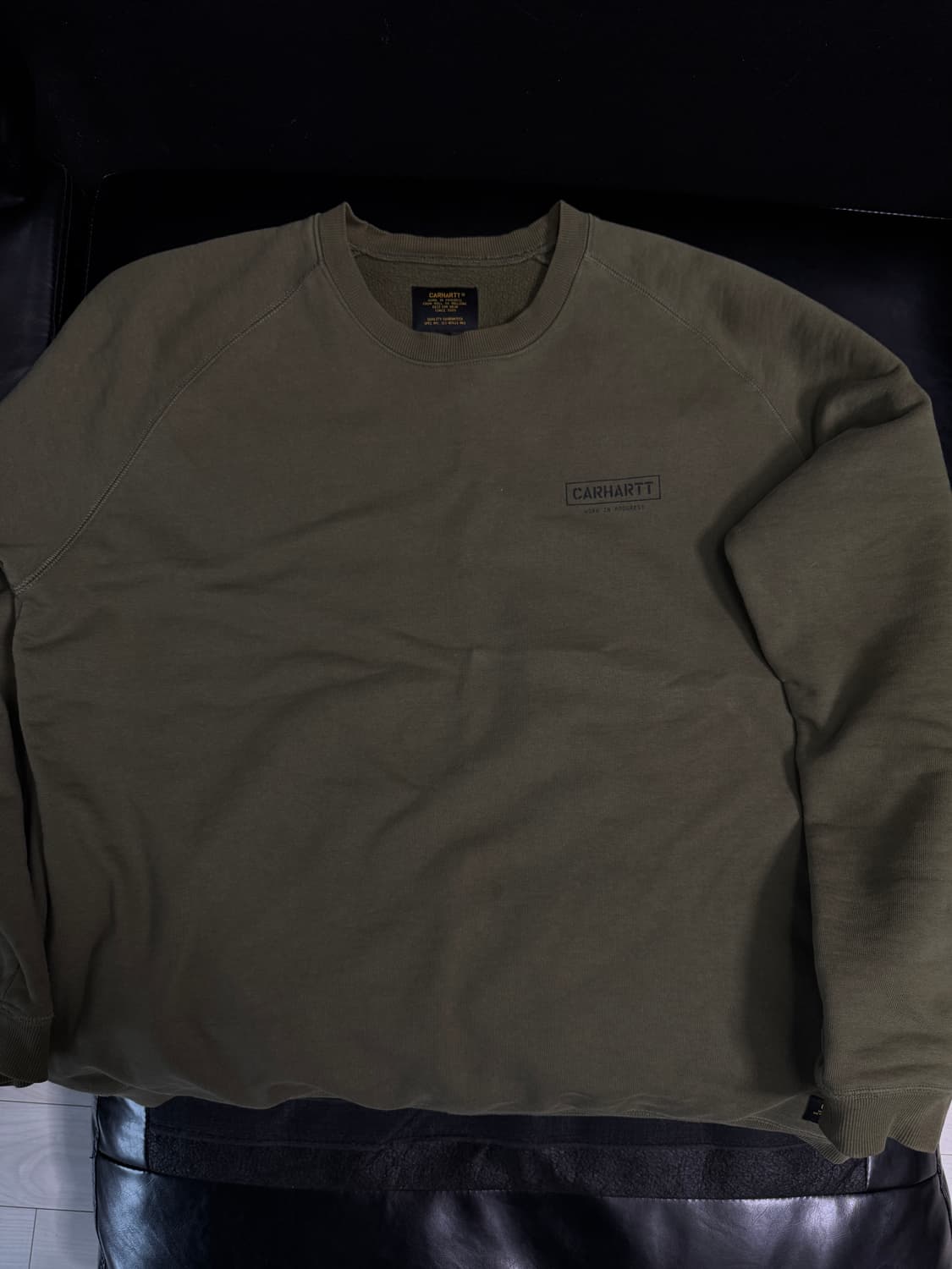 (L) 칼하트 카키 밀리터리 맨투맨 빈티지  상품이미지2