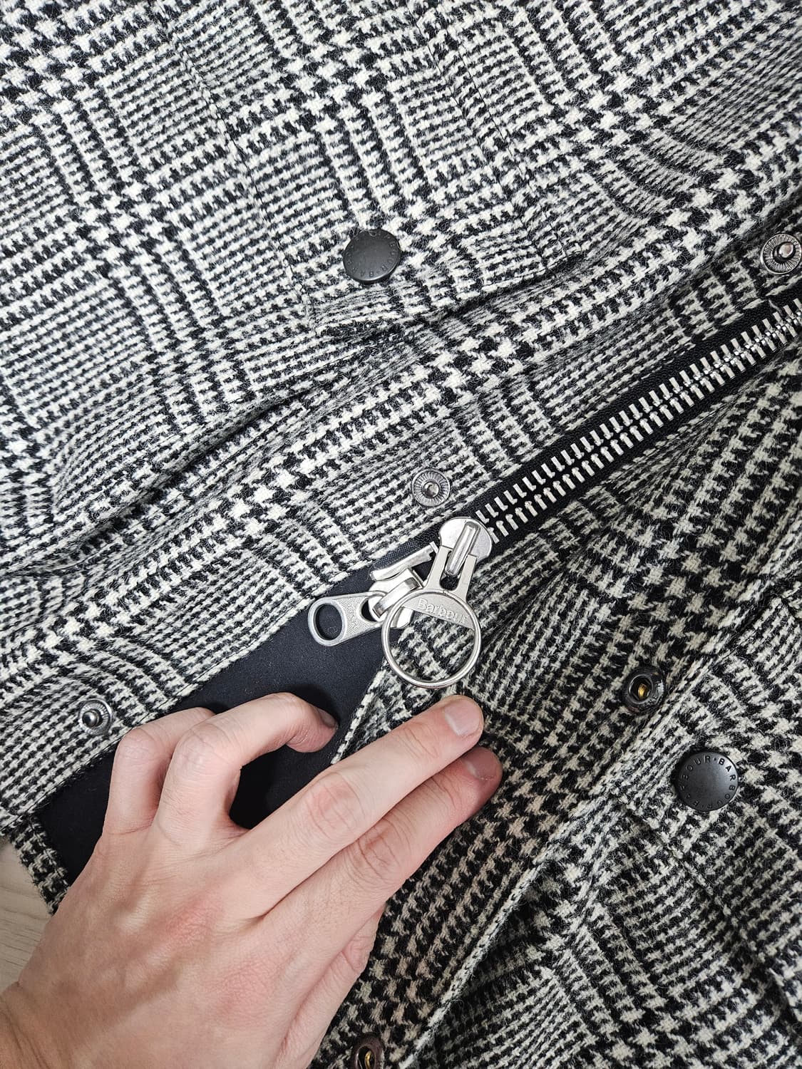 바버 뷰포트 글렌체크 울자켓 일본별주 35 상품이미지3