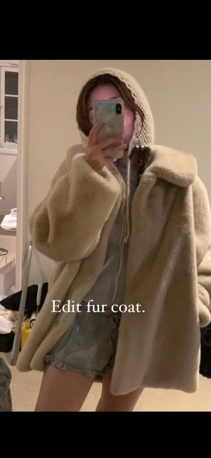 모네 에디트 퍼자켓 리본빛 퍼자켓 상품이미지5