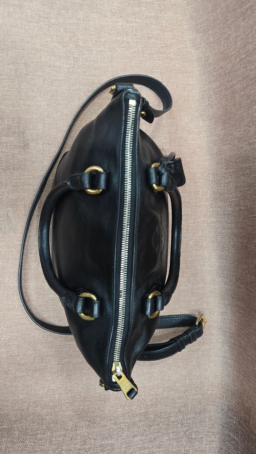 프라다 정품 카프 블랙 레더 토트백 겸 숄더백 상품이미지5