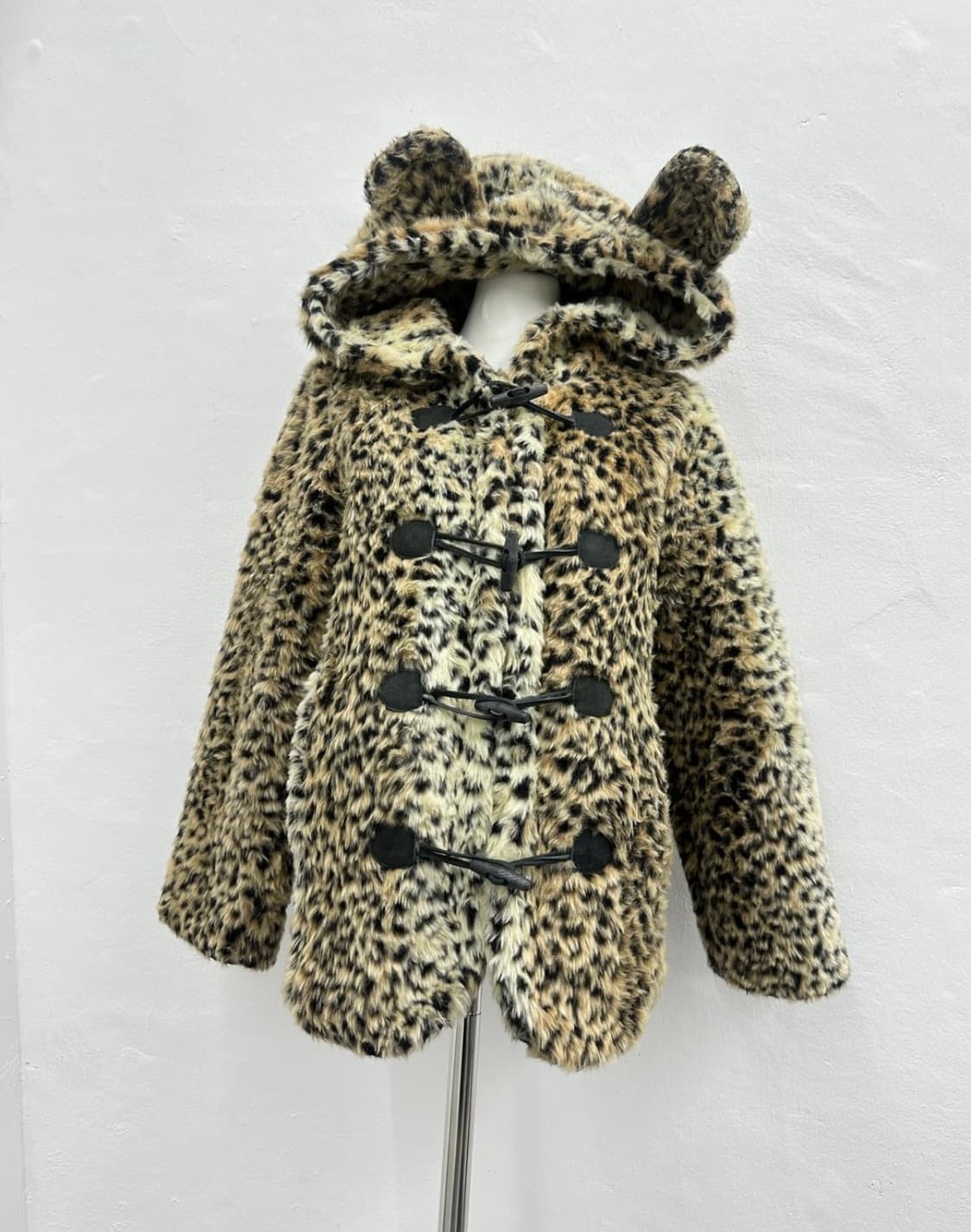 갸루 호피 퍼집업 상품이미지1