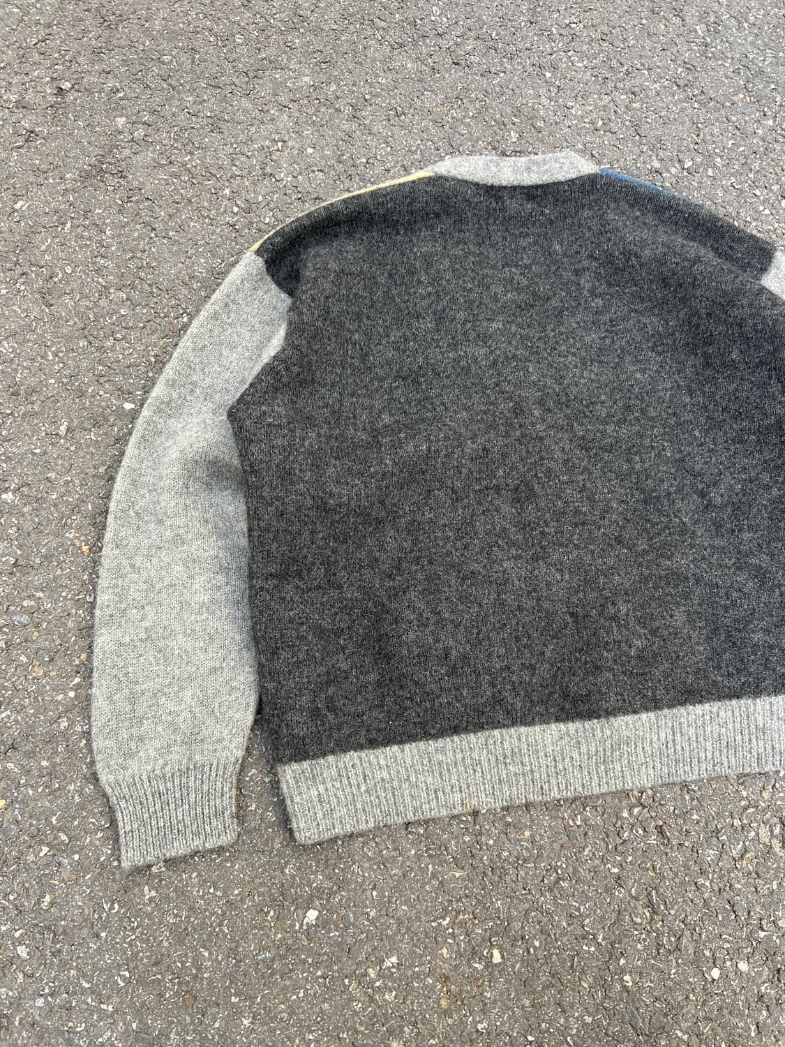 VINTAGE J.CREW OARSMAN 제이크루 컬러블럭 울가디건 상품이미지7