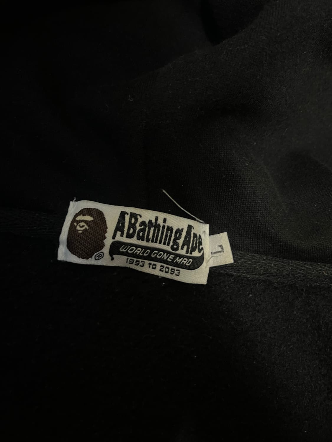 베이프 샤크 후드집업 블랙 L 상품이미지4