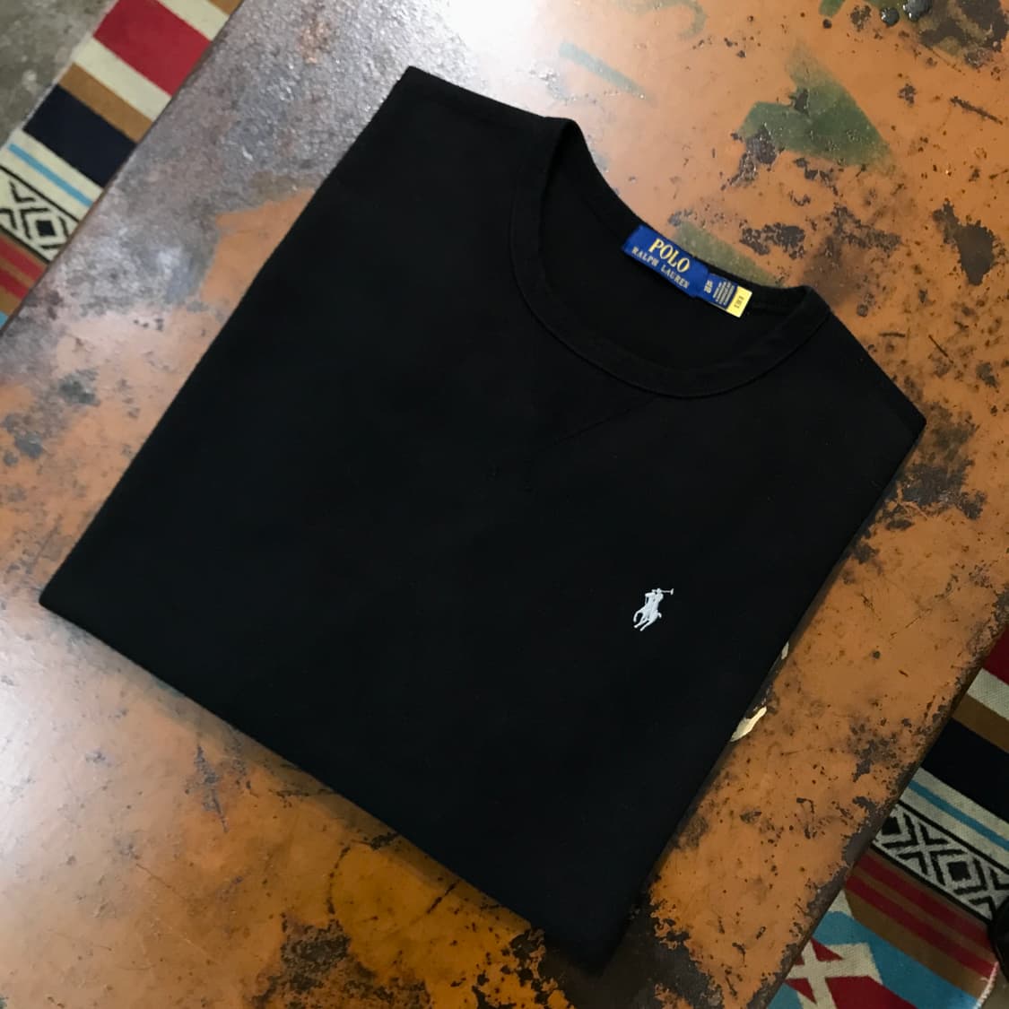 폴로랄프로렌 블랙 기모 스웨트셔츠 맨투맨 남성 115 빅사이즈 상품이미지1