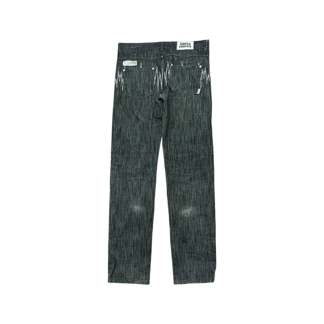 슈퍼컨퓨즈 지그재그 스티치 흑청 데님 상품이미지3