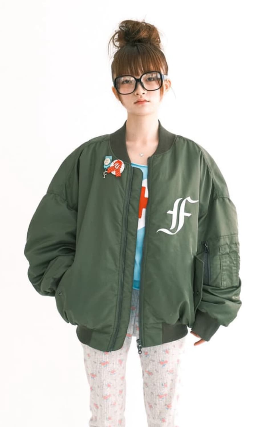 샵페어리 봄버 자켓 카키 새상품 상품이미지1