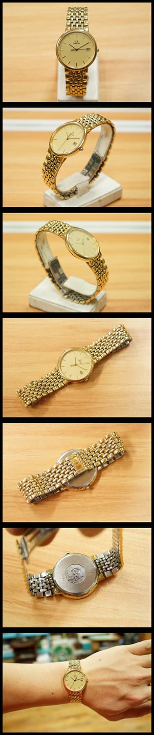 80s 오메가 드빌 금장 쿼츠 시계 상품이미지2