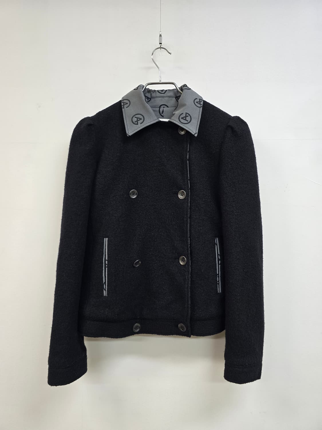 아르마니 꼴레지오니 로고 라나울100% 자켓 상품이미지2