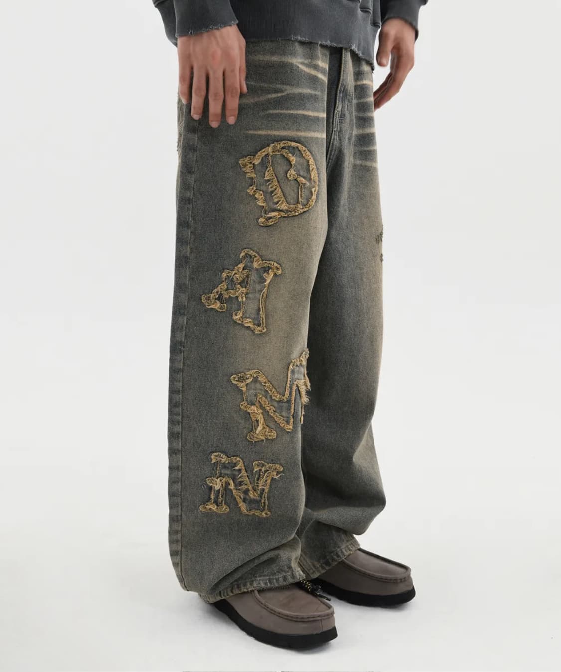 래리클락 패치 워싱 데님 청바지 XL 상품이미지1