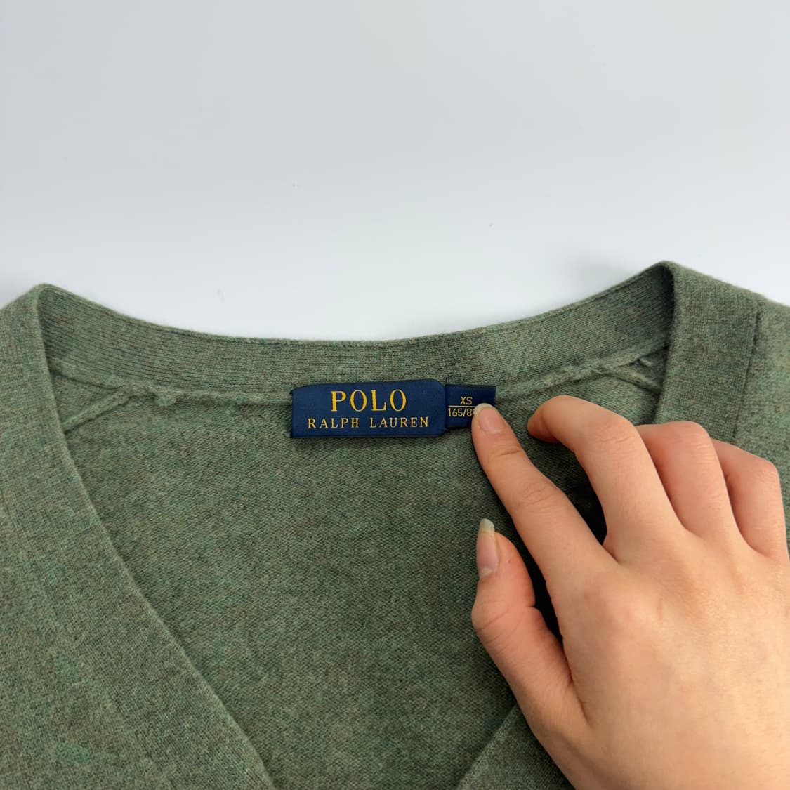 Polo 폴로 투포켓 앵클패치 그린 니트 가디건 상품이미지7