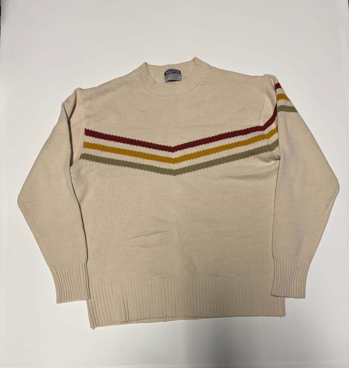 여성 스컬프터 스트라이프 오버핏 코튼 니트 F 상품이미지1