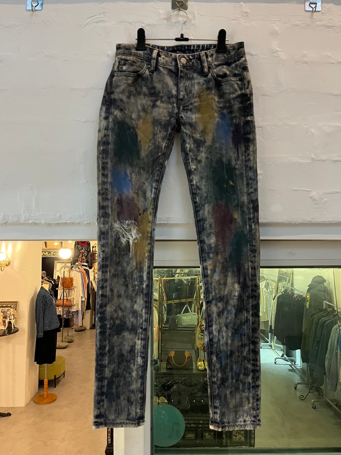 Denim&Supply 데님앤서플라이 페인팅 대미지 스키니 진 W25 상품이미지1