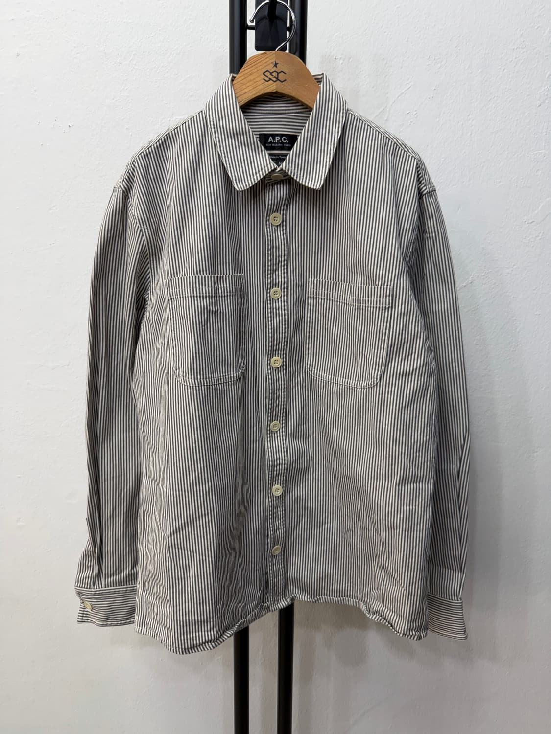 정품) APC 아페쎄 남성 스트라이프 셔츠겸 자켓 M 상품이미지1
