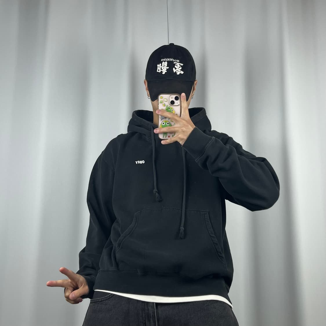 <오베이 지켜보고있다 후드티> No.1411 상품이미지2